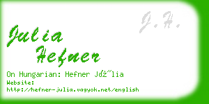 julia hefner business card